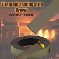 Brown 20x2mm Self Adhesive Soft Flexible Intumescent Sealing Strips Door Window Seals Fireproof Door Weatherstrippings